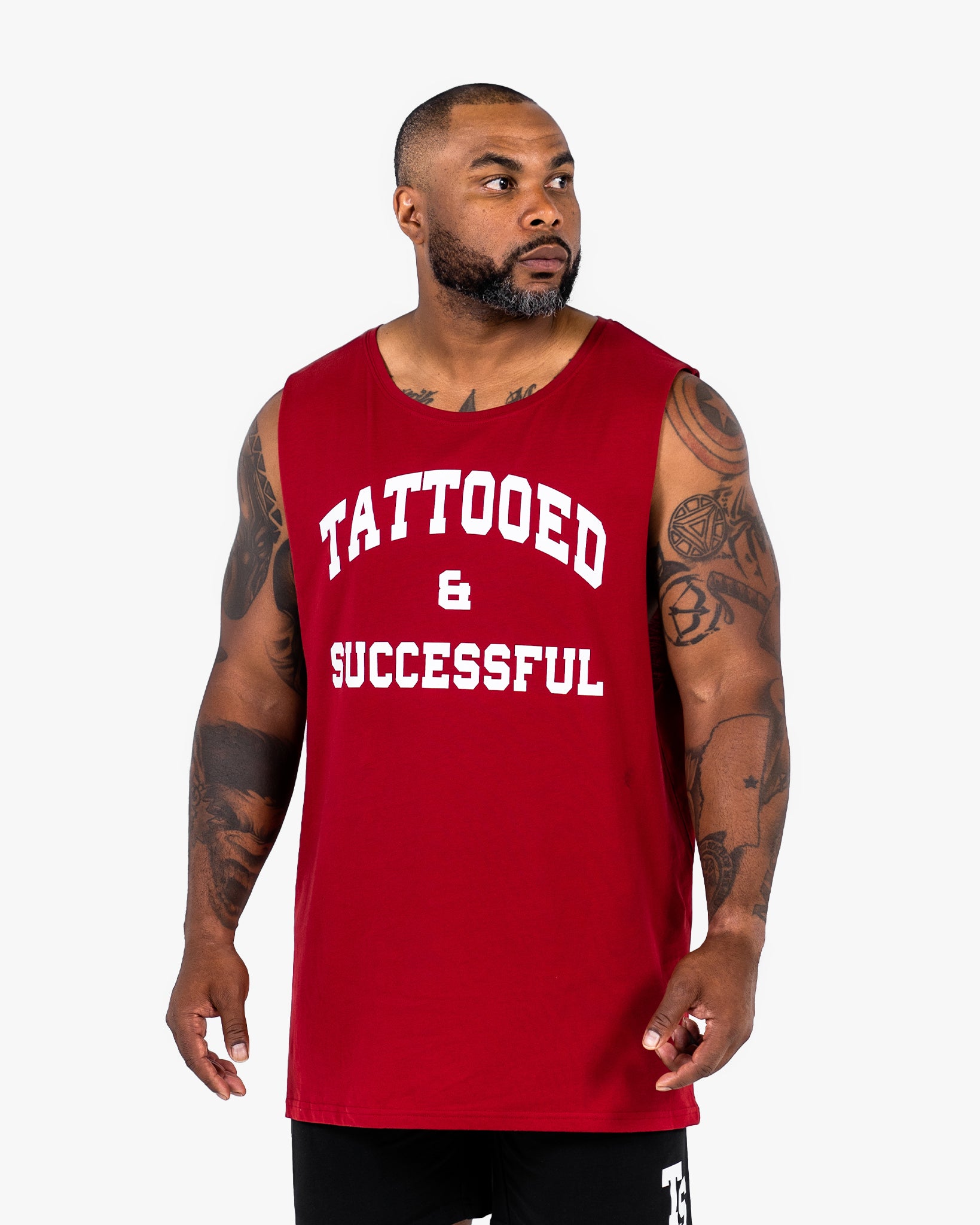 WKND Relaxed Tank - Red w/ White